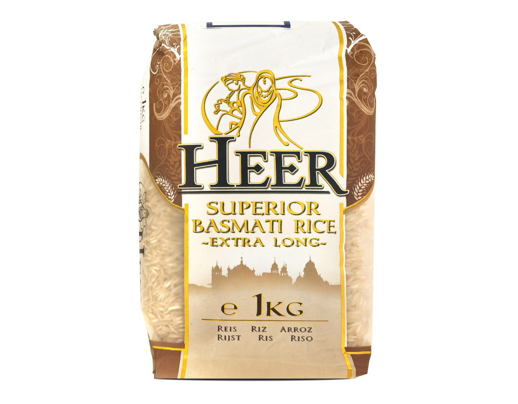 Heer Long Grain Basmati Rice 6 x 1 kg