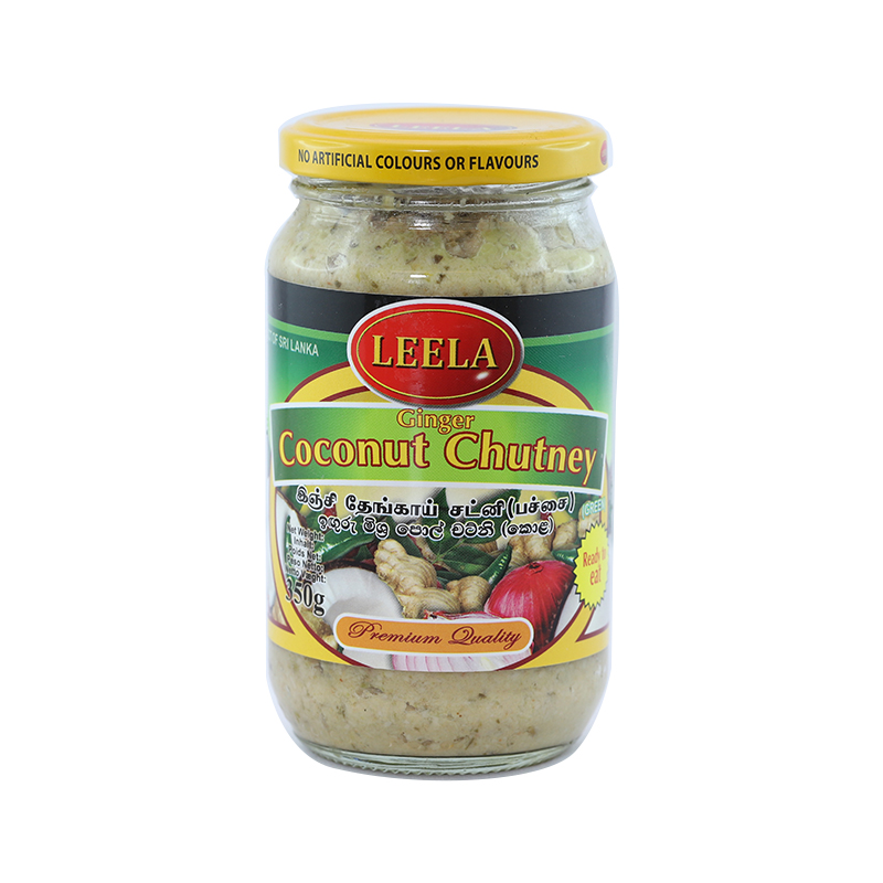 Leela Ginger Coconut Chutney - Green 12 x 350 g