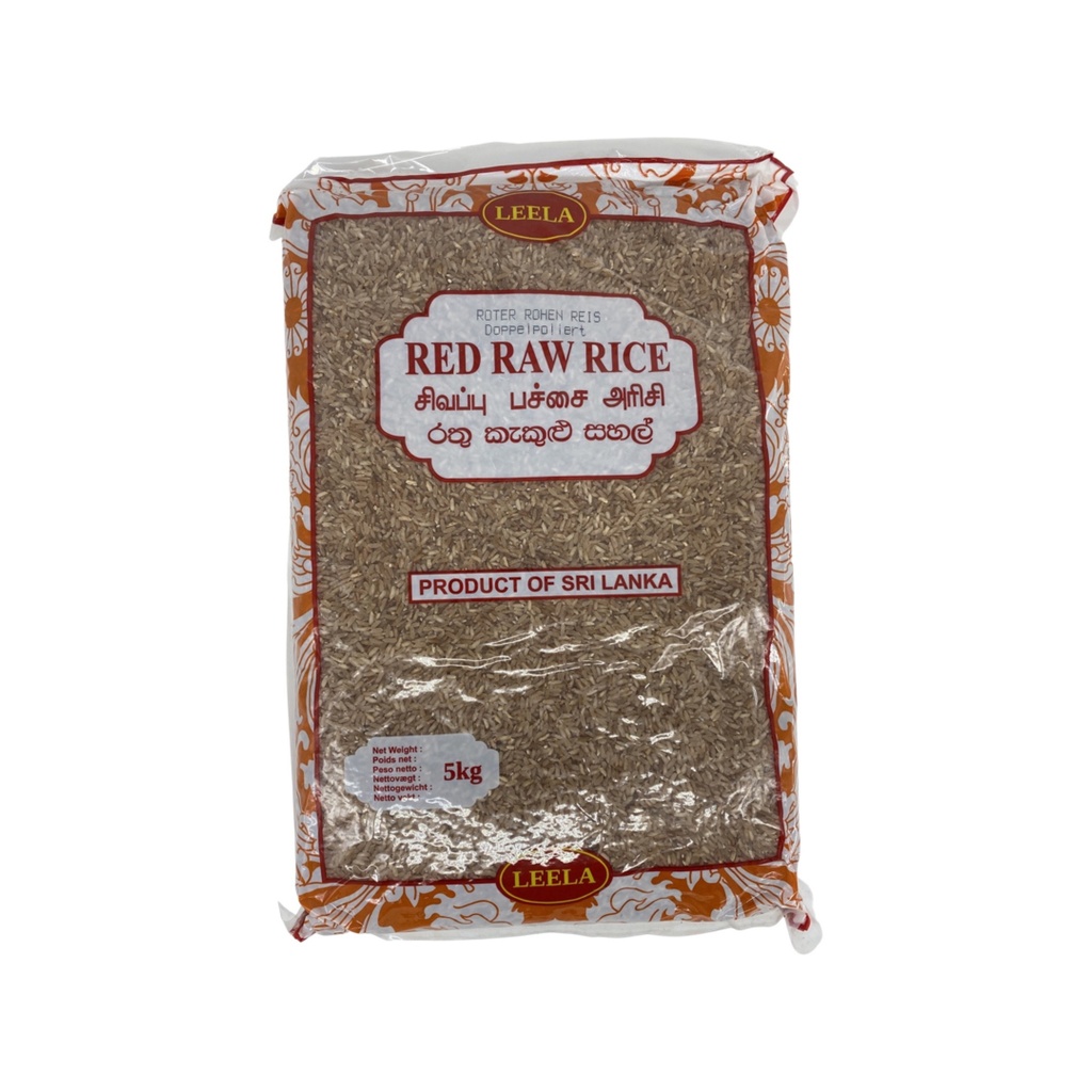 Leela Red Raw Rice D/Polished 5 x 5 kg