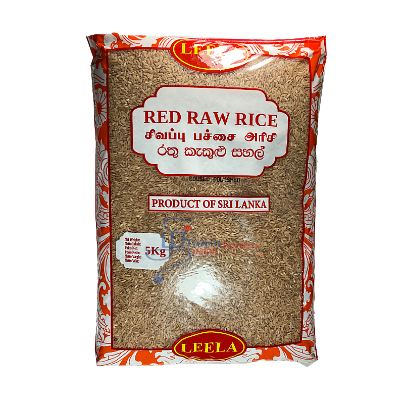 Leela Red Raw Rice S/Polished 24 x 1 kg