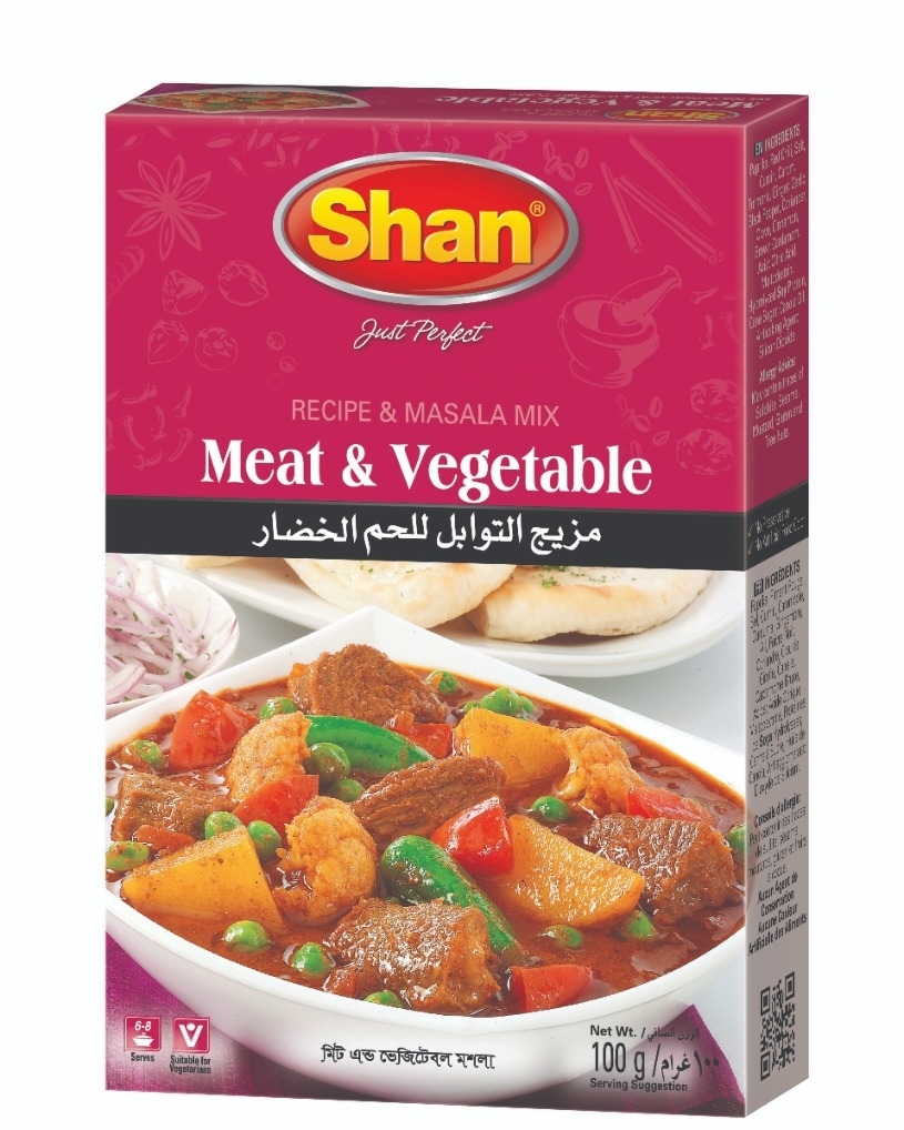 Shan Meat & Vegetable Curry Mix 6 x 100 g