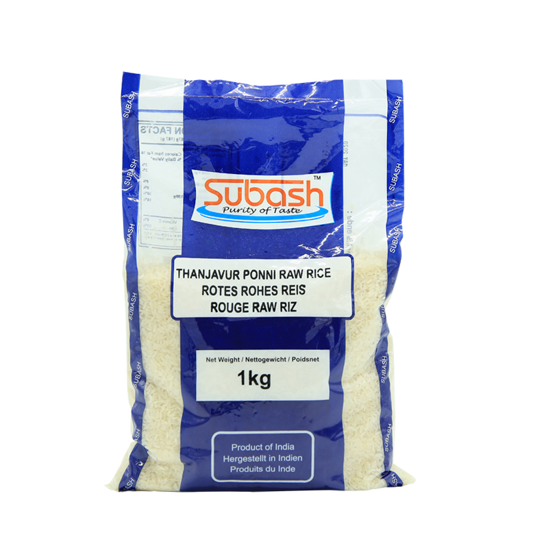 Subash Ponni Raw Rice 20 x 1 kg