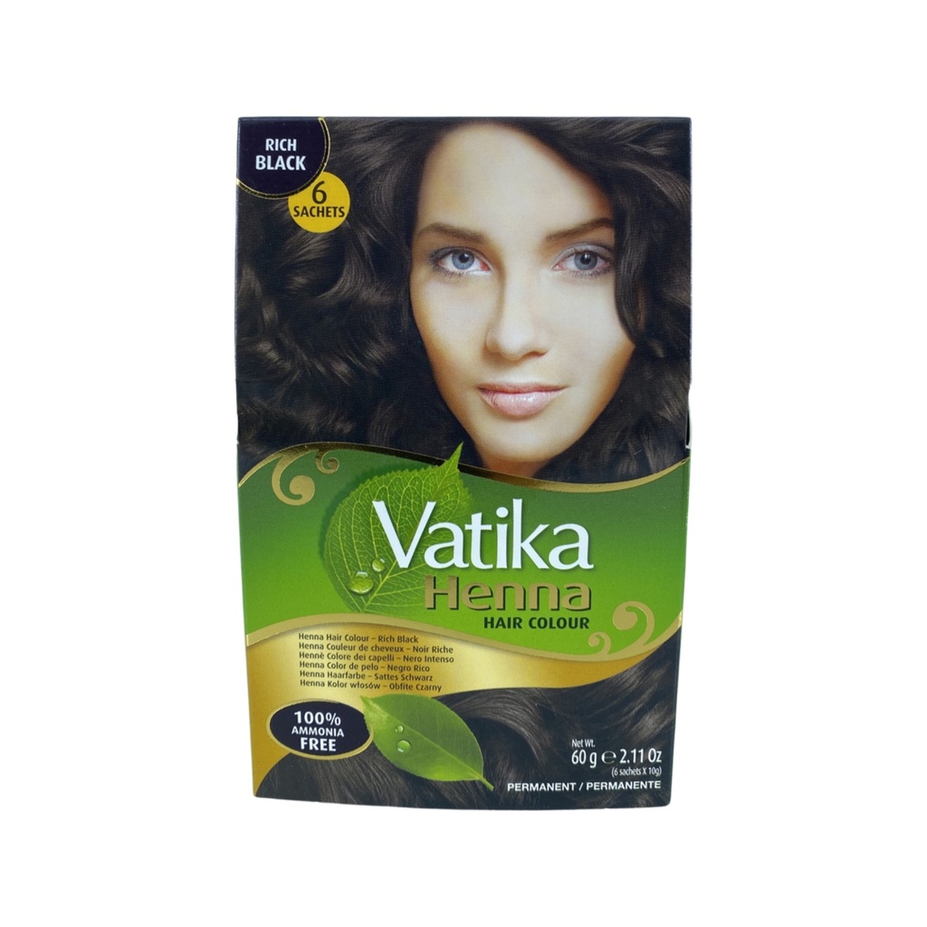 Vatika Hair Colour Black 6 x 60 g