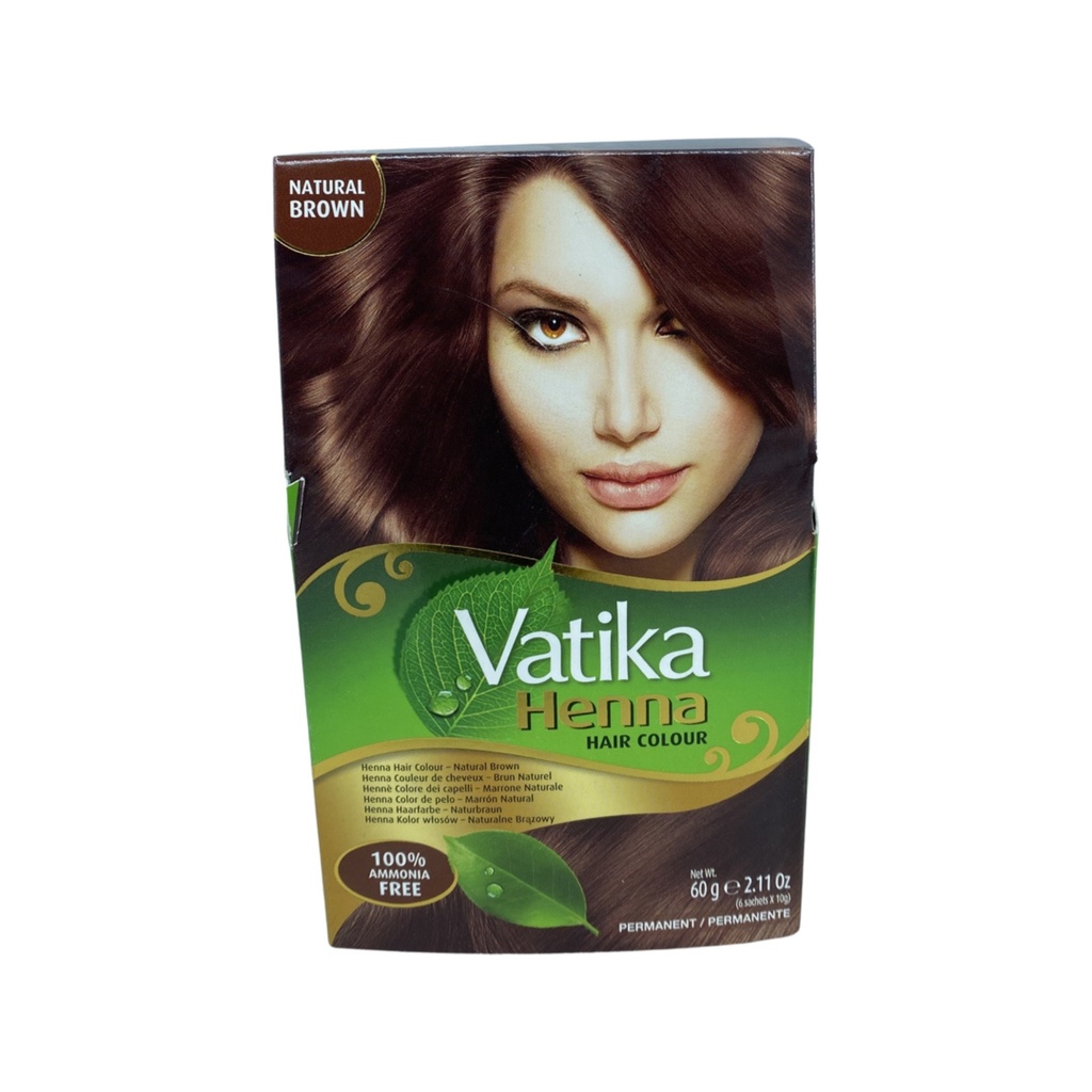 Vatika Hair Colour Brown 6 x 60g