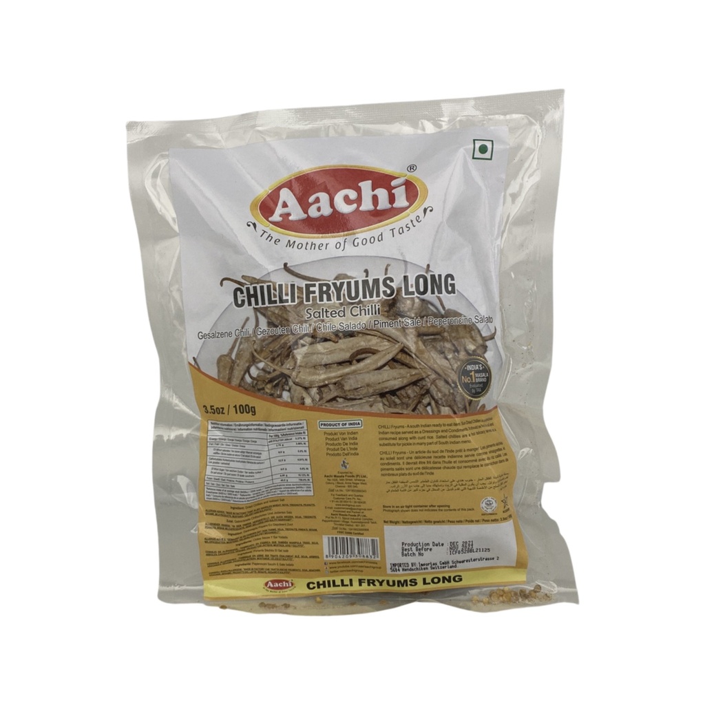 Aachi Chilli Fryums Long 50 x 100 g