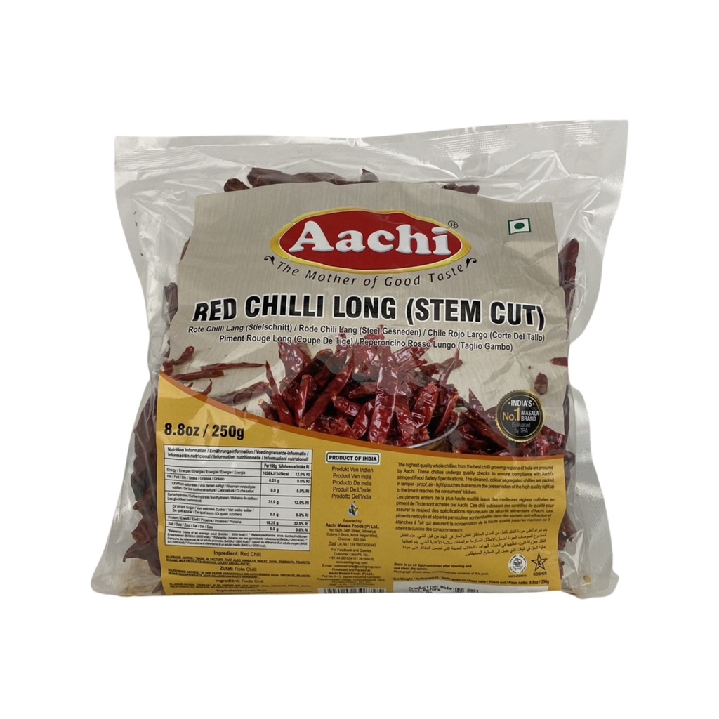 Aachi Dried Red Chilli Long 20 x 250 g