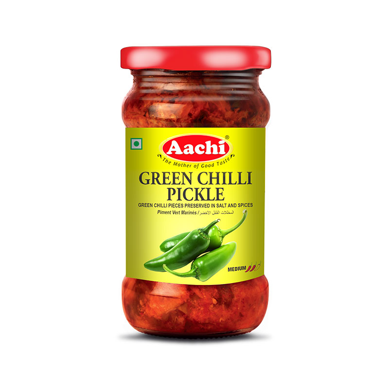 Aachi Green Chilli Pickle 24 x 300 g