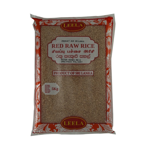 [7577] Leela Red Raw Rice T/P 5 x 5 kg