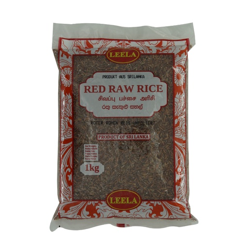 [7514] Leela Red Raw Rice-Un Polished 24 x 1 kg