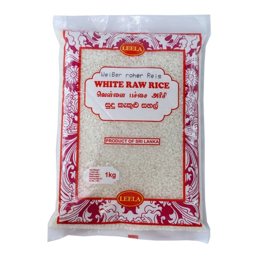 [12363] Leela White Raw Rice 20 x 1 kg