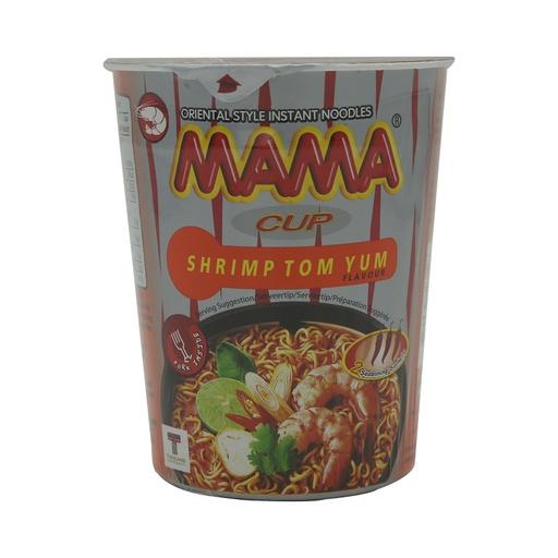 [7814] Mama Instant Cup Noodles Shrimp 16 x 70 g