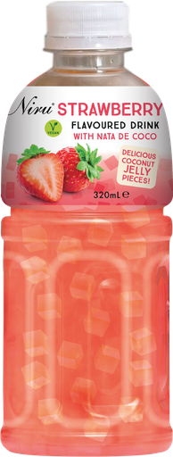 [14046] Niru Nata De Coco - Strawberry 12 x 320 ml