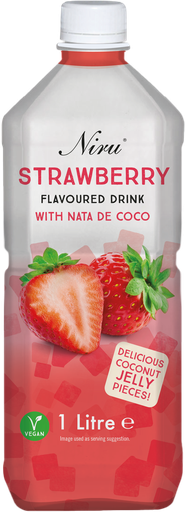 [14050] Niru Nata De Coco - Strawberry 6 x 1 L