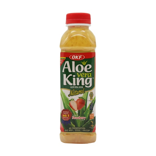 [7305] OKF Aloe Vera Drink Strawberry 20 x 500 ml