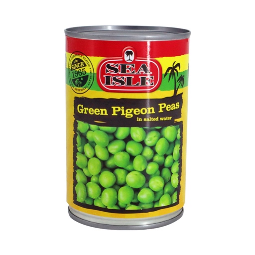 [1290] Sea Isle Green Pigeon Peas 12 x 425 g