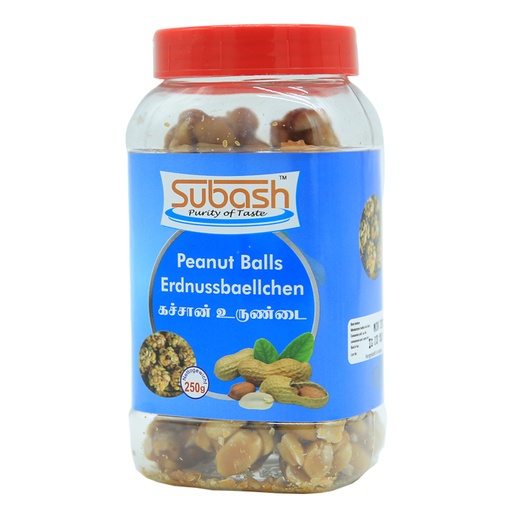 [7432] Subash Peanut Balls Bottle 24 x 250 g