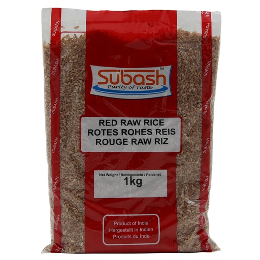 [3304] Subash Red Raw Rice 20 x 1 kg