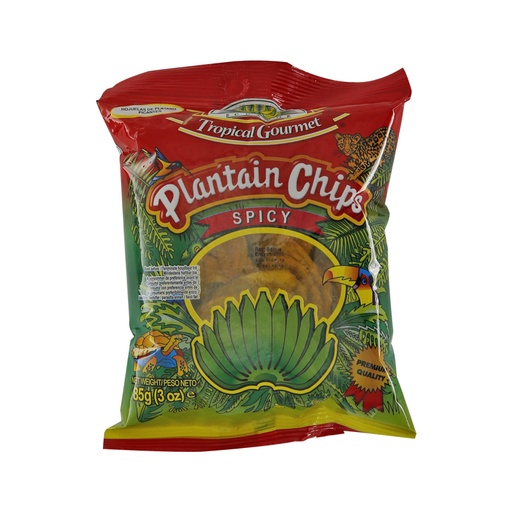 [3912] Tropical Gourmet Plantain Chips Spicy 20 x 85 g