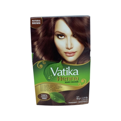 [11187] Vatika Hair Colour Brown 6 x 60g