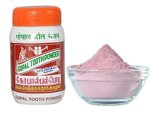 [1796] Gopal Tooth Powder Bottle 10 x 50 g